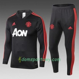 Manchester United Komplet Bluzy Treningowe Czarny 2018-2019